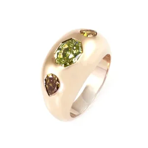 1.30 cts Octagon Fancy Diamond Ring
