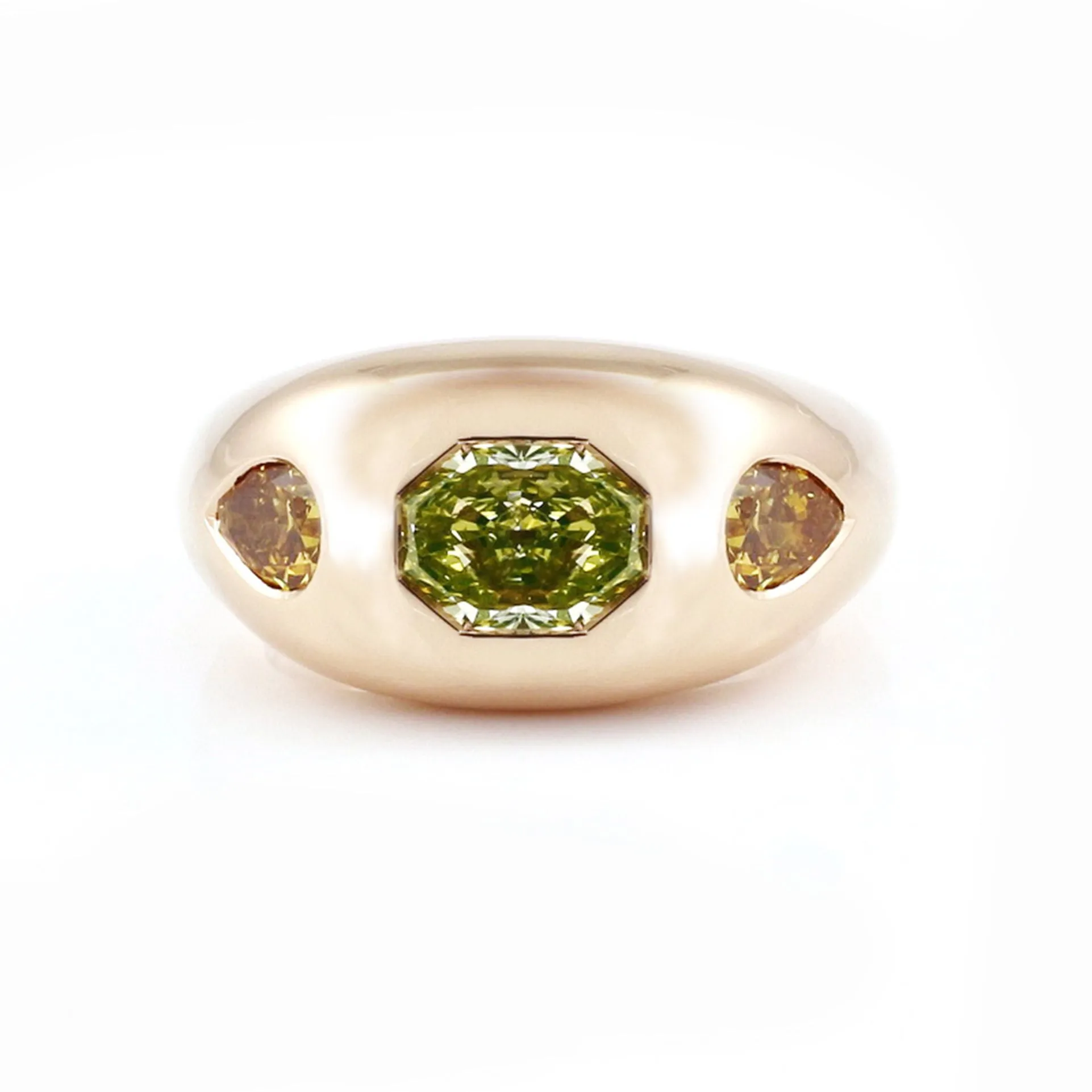1.30 cts Octagon Fancy Diamond Ring