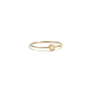 14k Opal Solitaire Ring
