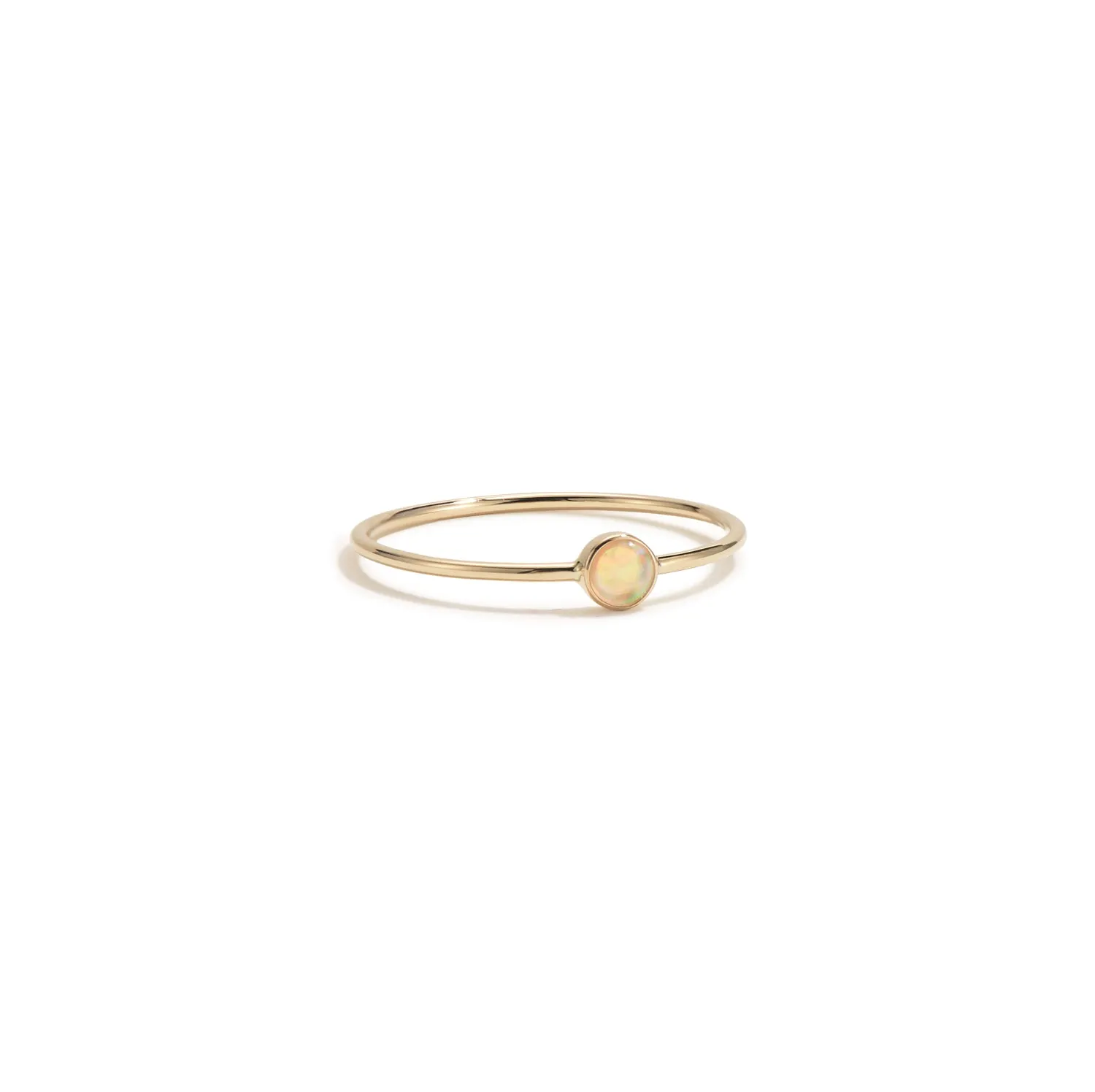 14k Opal Solitaire Ring