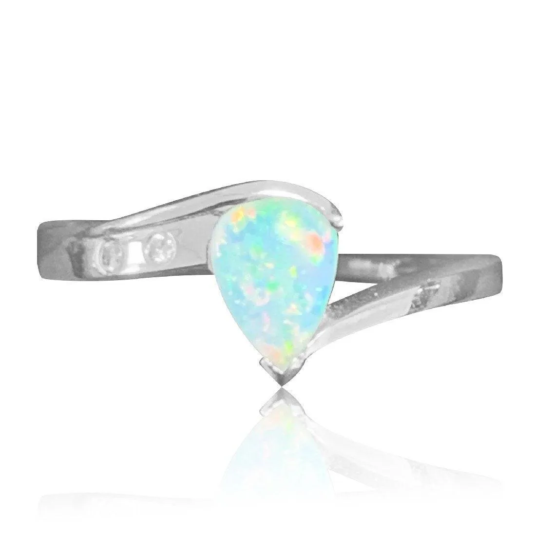 14kt White Gold Opal ring