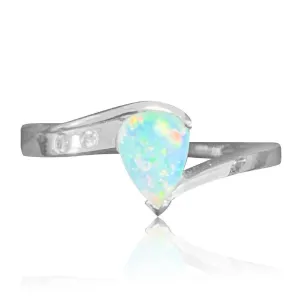 14kt White Gold Opal ring