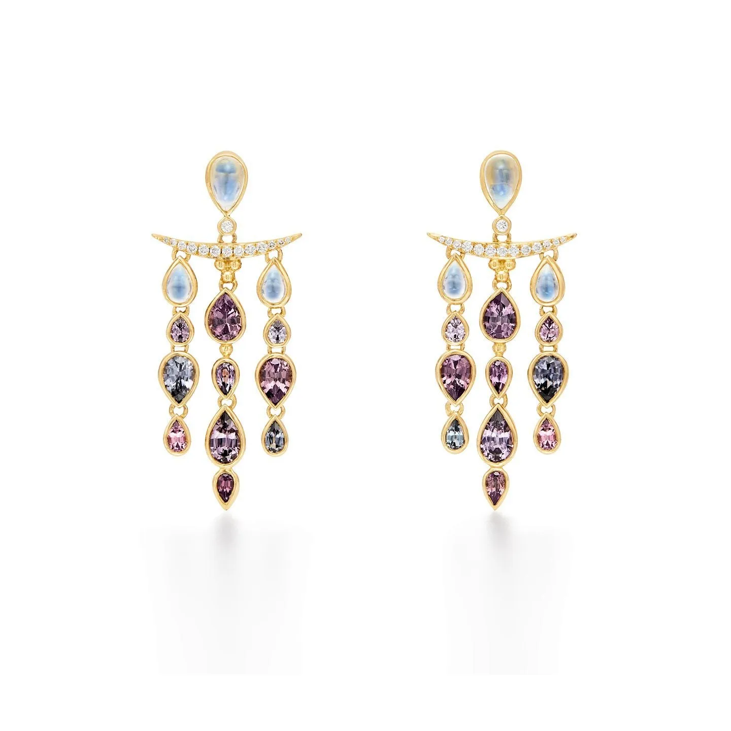 18K Seta Spinel Fringe Earrings