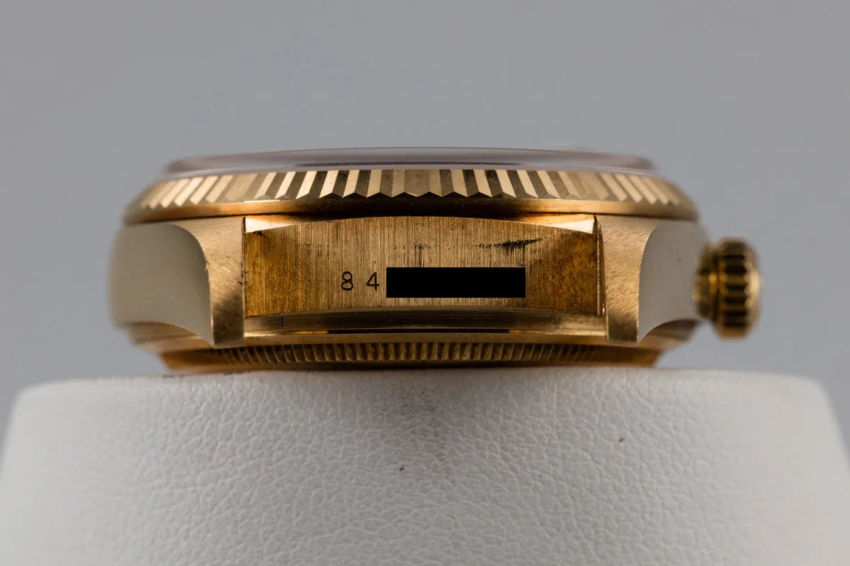 1984 Rolex 18K YG Day-Date 18038 with Blue Lapis Dial