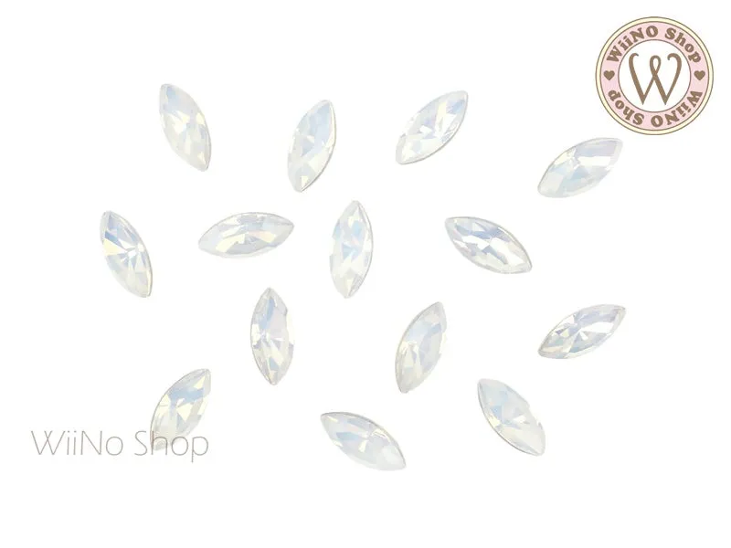 4 x 8mm Opal Marquise Point Back Crystal - 5 pcs