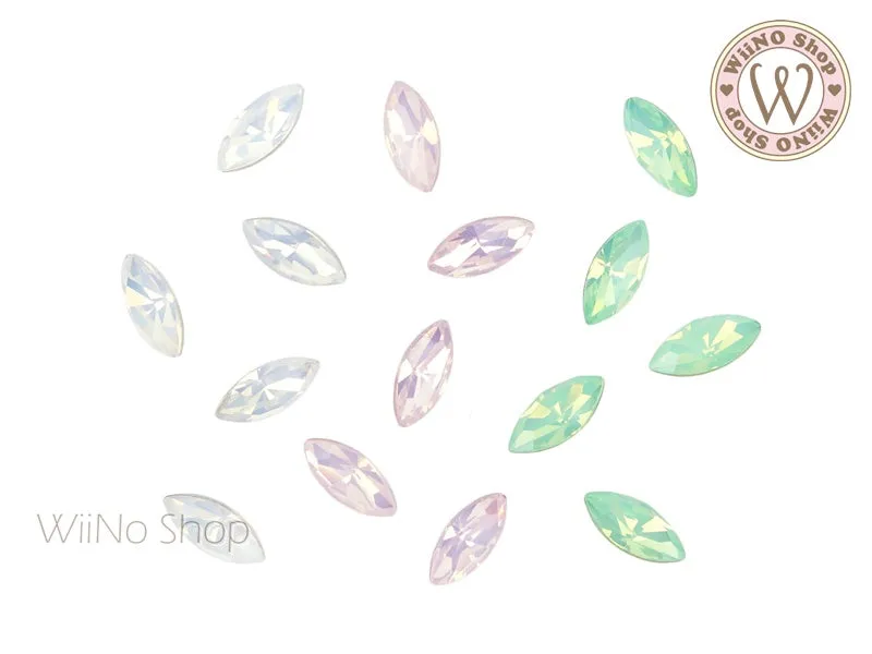 4 x 8mm Opal Marquise Point Back Crystal - 5 pcs