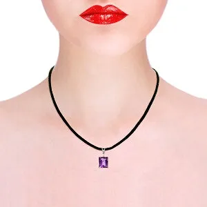 6.51 Carat 14K Solid White Gold Book Of Elegance Amethyst Diamond Necklace