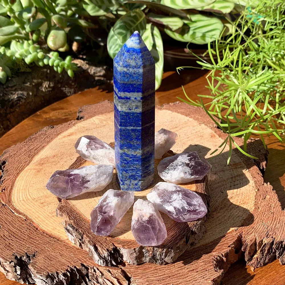 8-Piece Lapis Lazuli   Amethyst Set