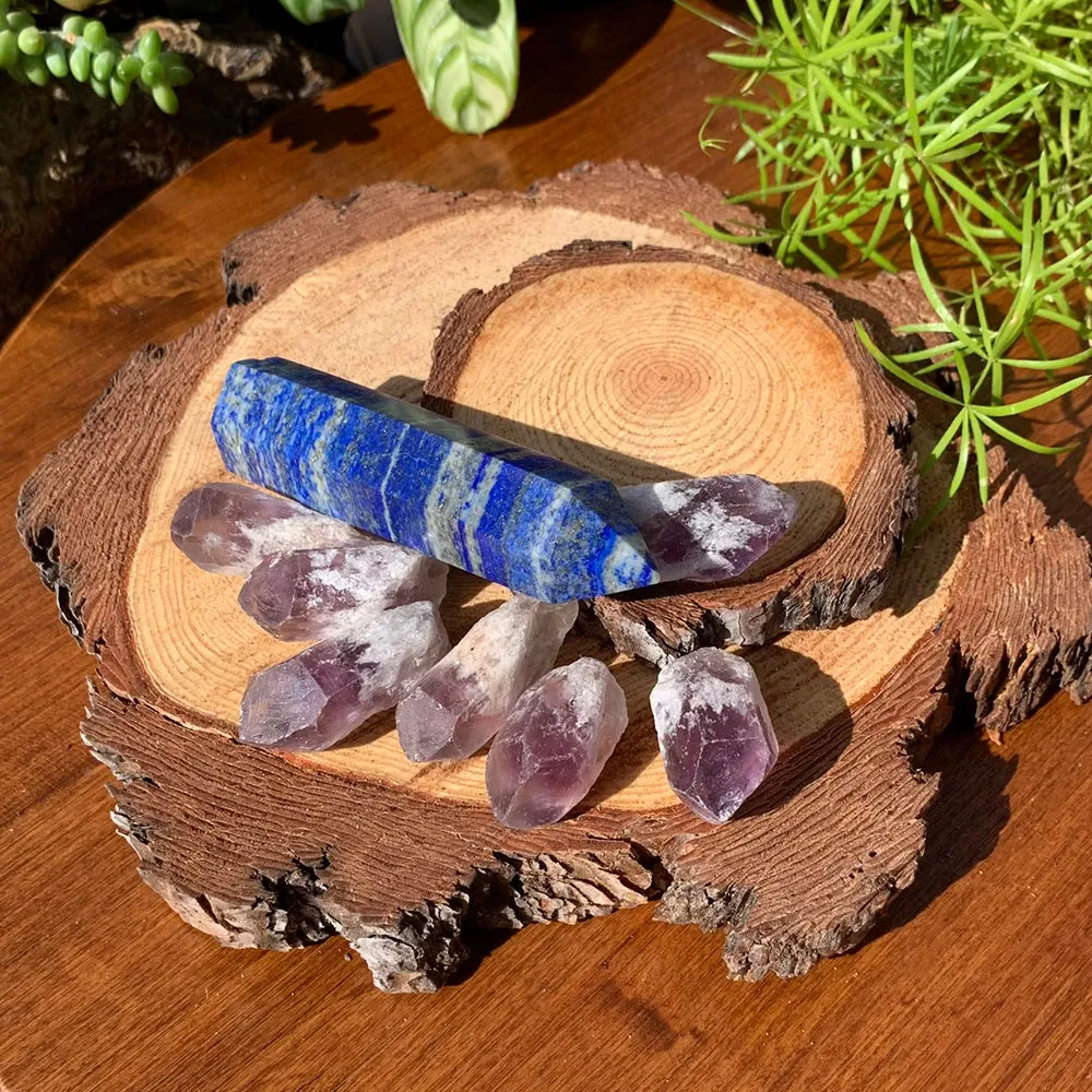 8-Piece Lapis Lazuli   Amethyst Set