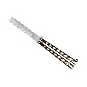 8.75" Gold Training Butterfly Comb