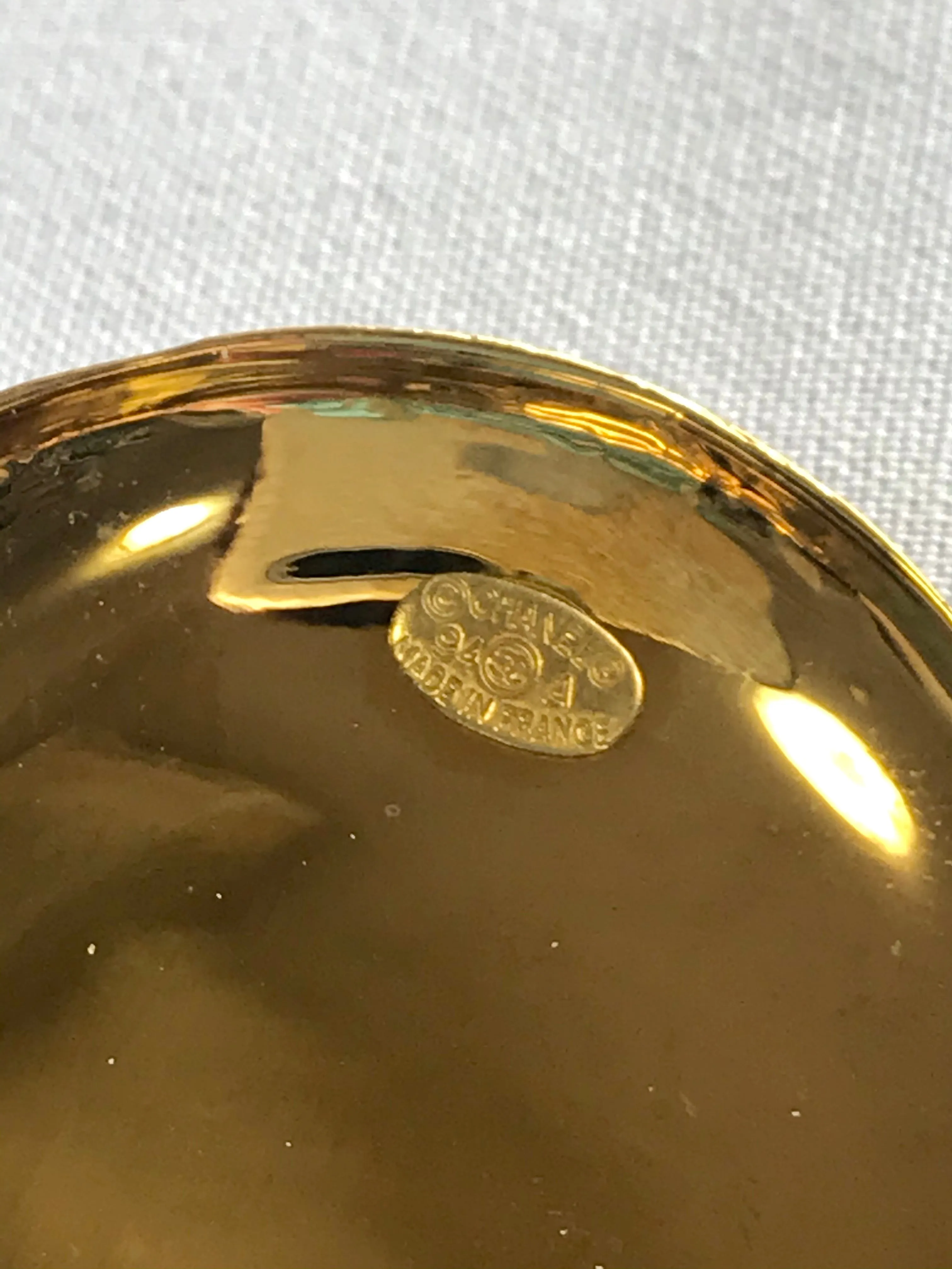 90’s Vintage Chanel Locket pendant top with CC engraved mark.