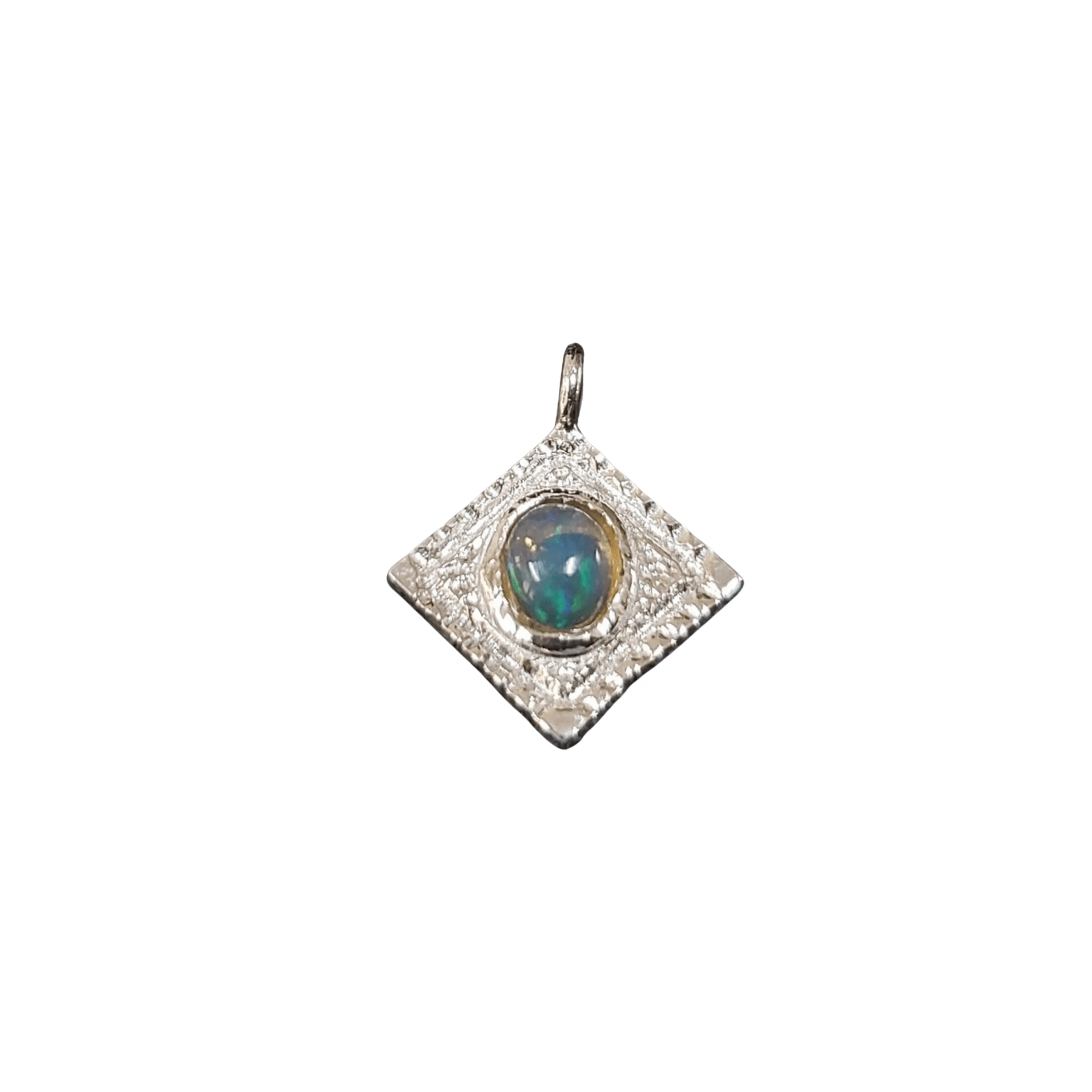 925 Silver Ethiopian Opal Kite Charm Pendant
