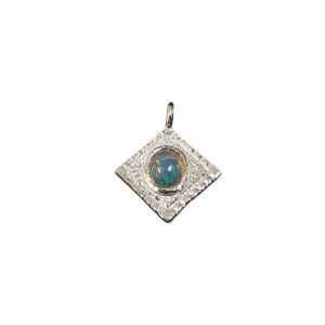 925 Silver Ethiopian Opal Kite Charm Pendant