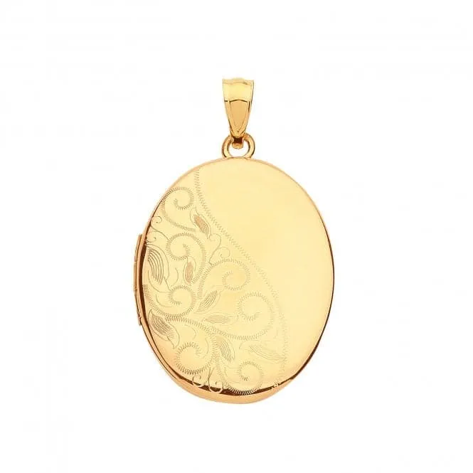 9ct Yellow Gold Oval Locket PN1116