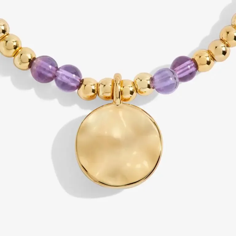 A Little Birthstone February Amethyst - Gold