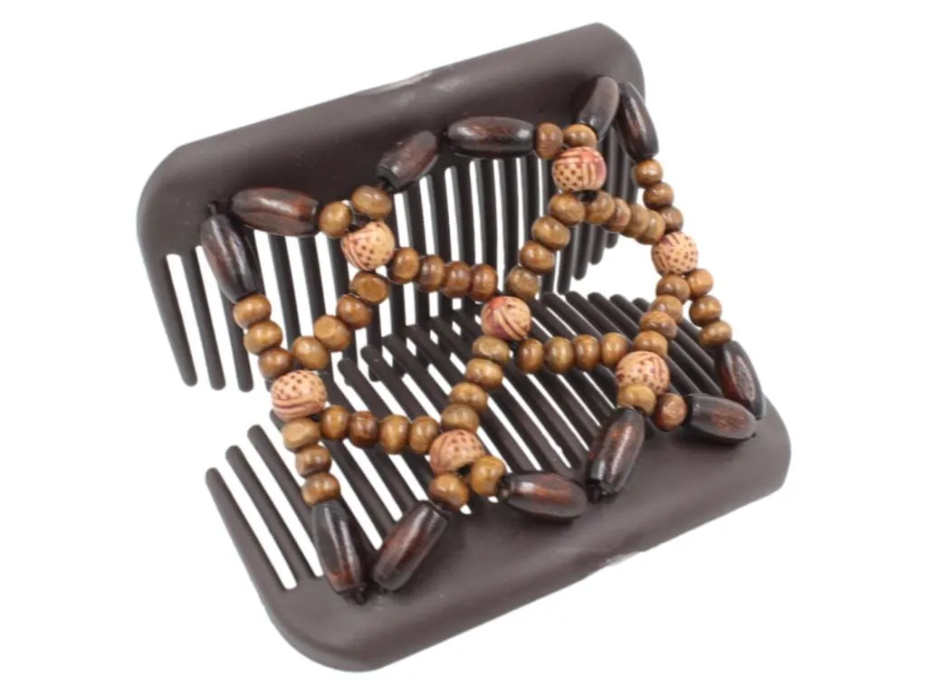 African Butterfly Hair Comb - Ndebele Brown 161