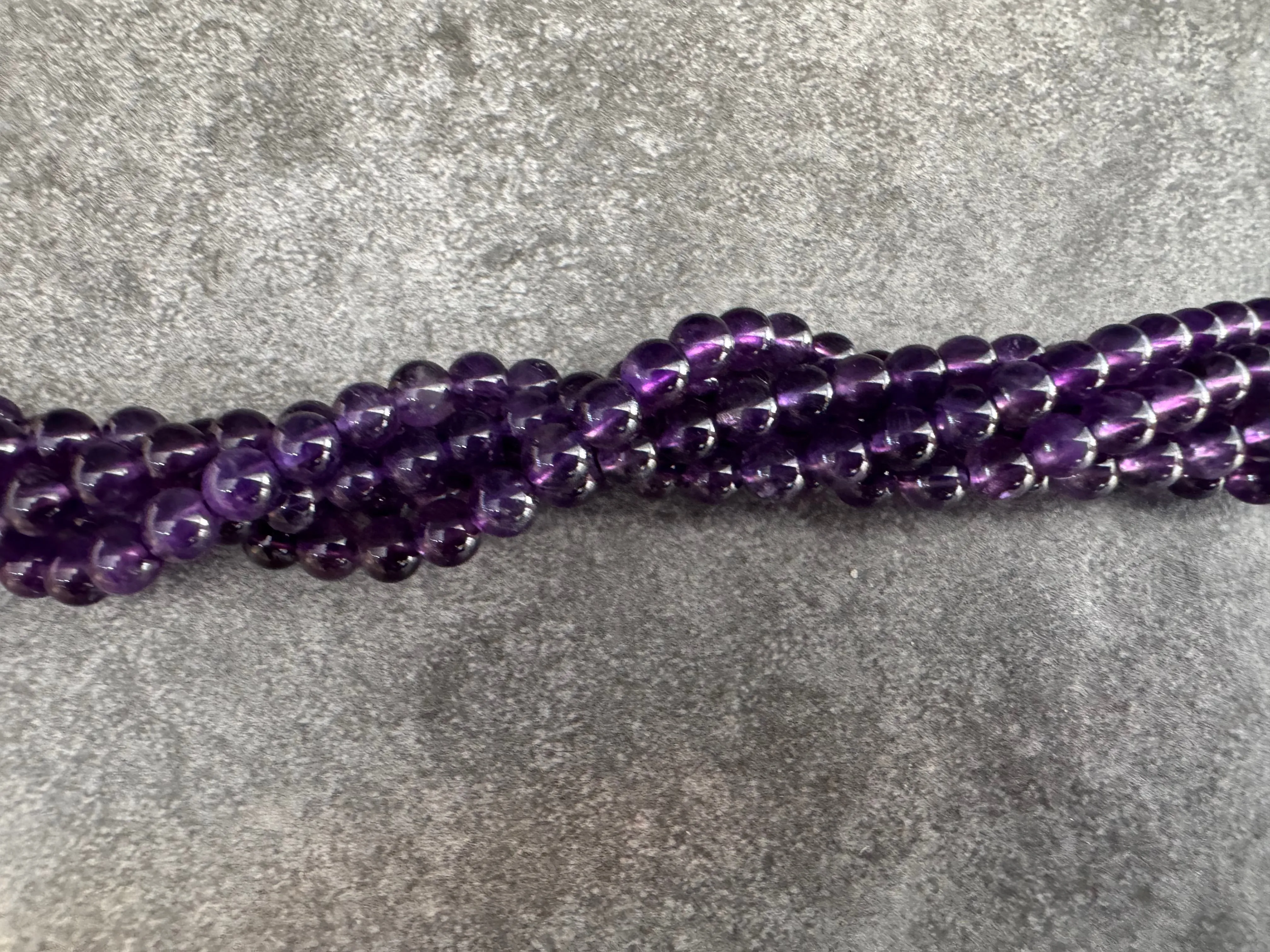 Amethyst | Round Beads | 4mm | AB Grade