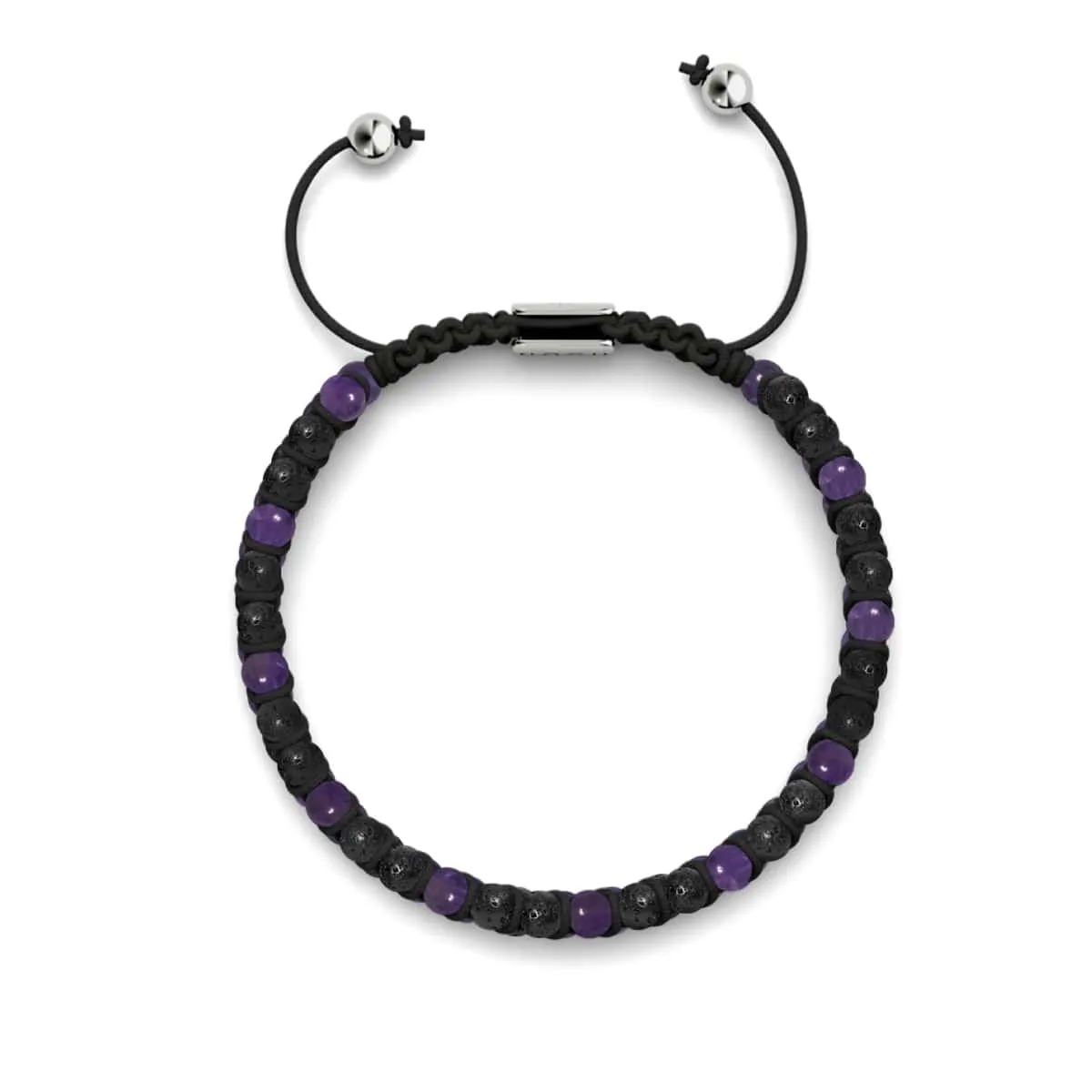 Lavender Amethyst Essential Oil Lava Rock Diffuser Bracelet Set - Aromatherapy Jewelry