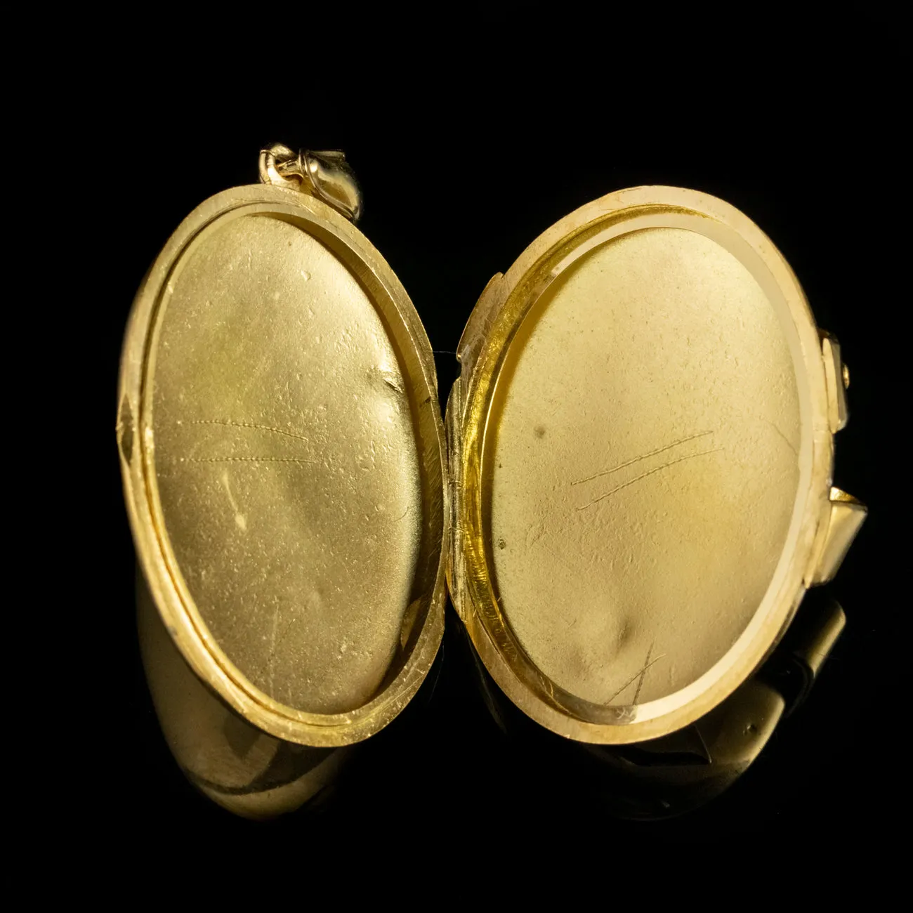 Antique Victorian Large Mizpah Buckle Locket 18Ct Gold Silver Circa 1900