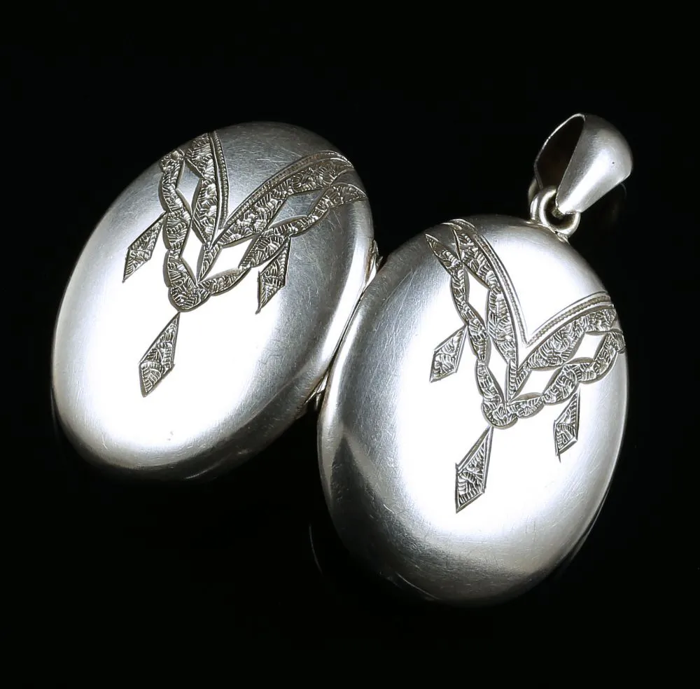 Antique Victorian Silver Locket - Circa 1880