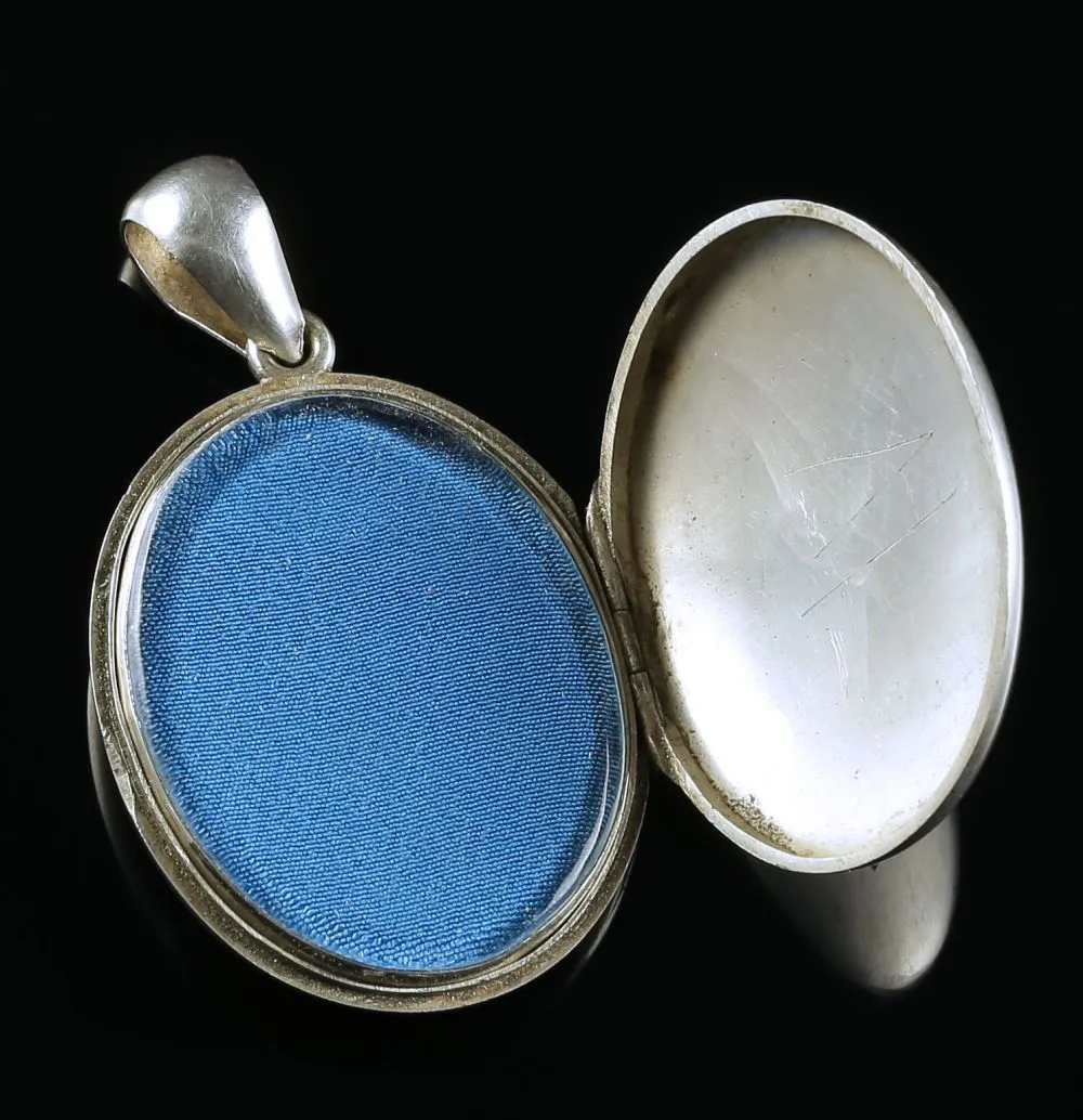 Antique Victorian Silver Locket - Circa 1880