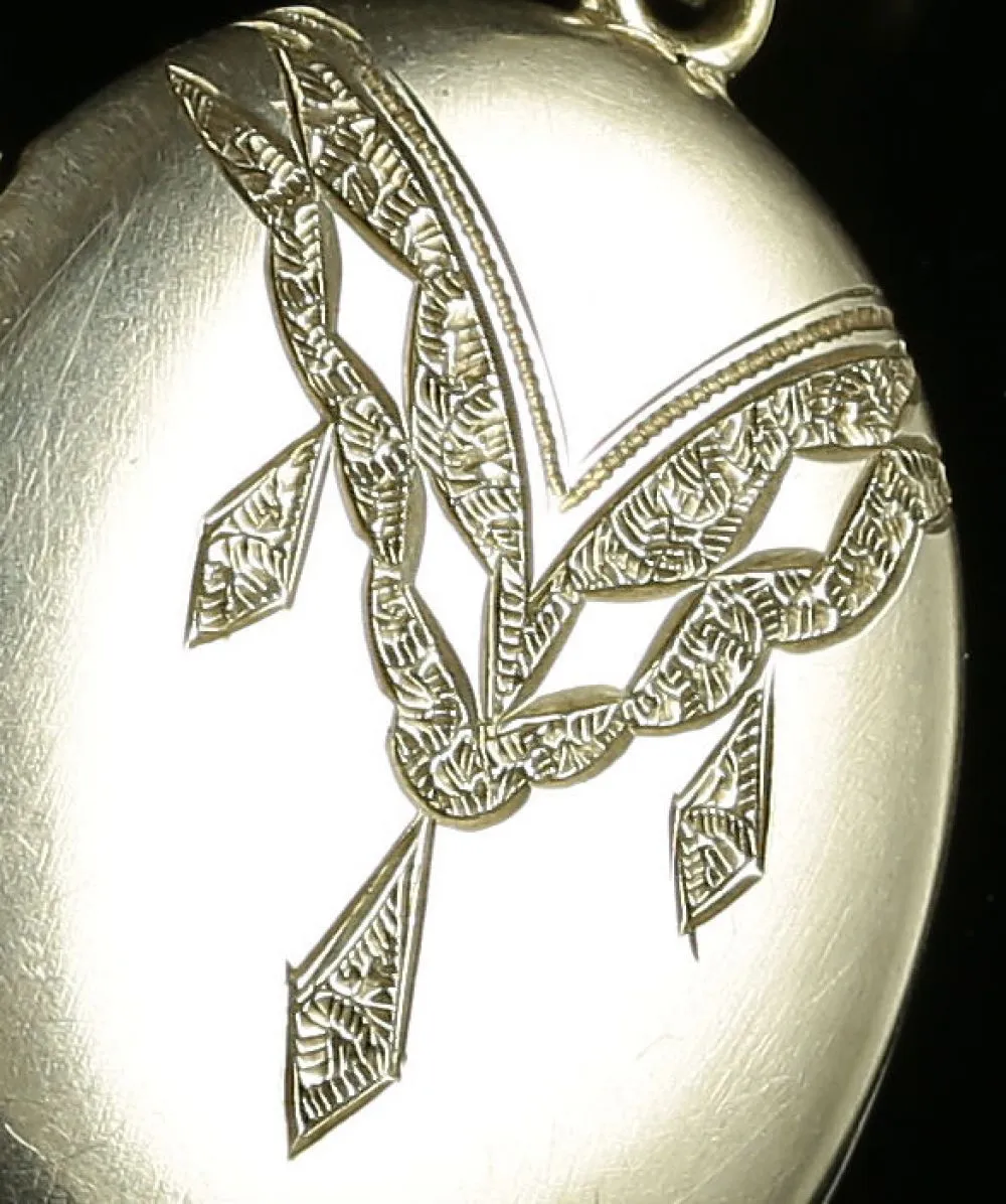 Antique Victorian Silver Locket - Circa 1880