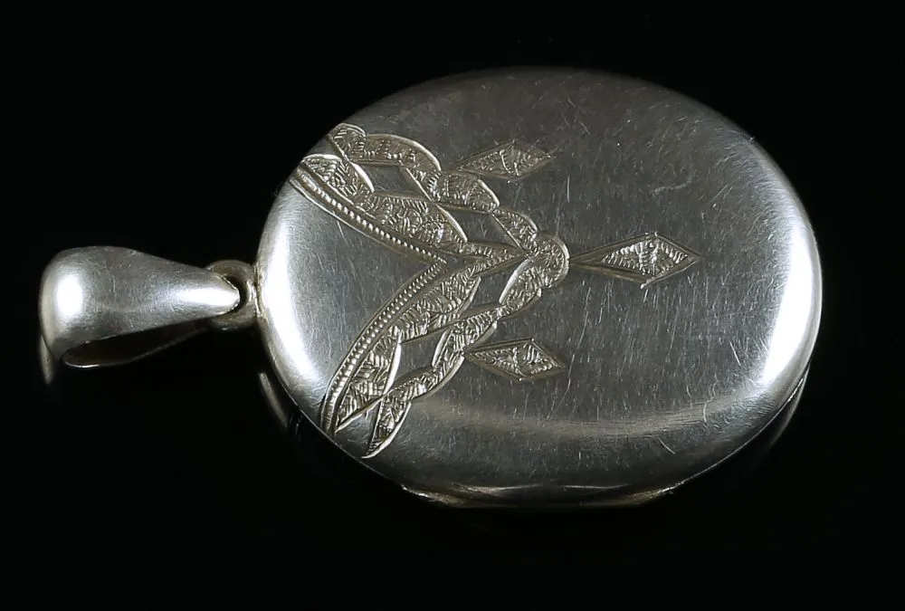 Antique Victorian Silver Locket - Circa 1880