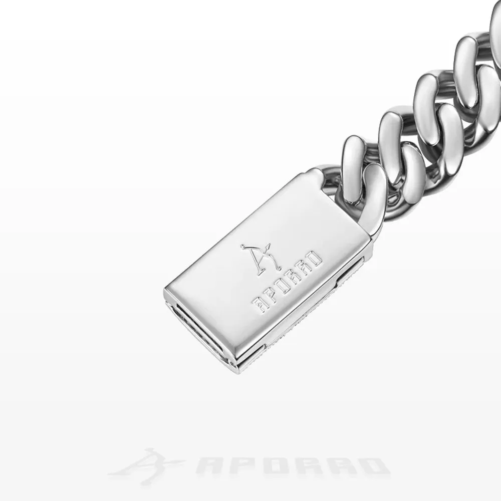 Aporro Solid Miami Cuban Bracelet - 12mm