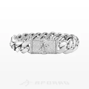 Aporro Solid Miami Cuban Bracelet - 12mm
