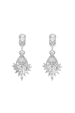 Araminta Silver Embellished Earrings