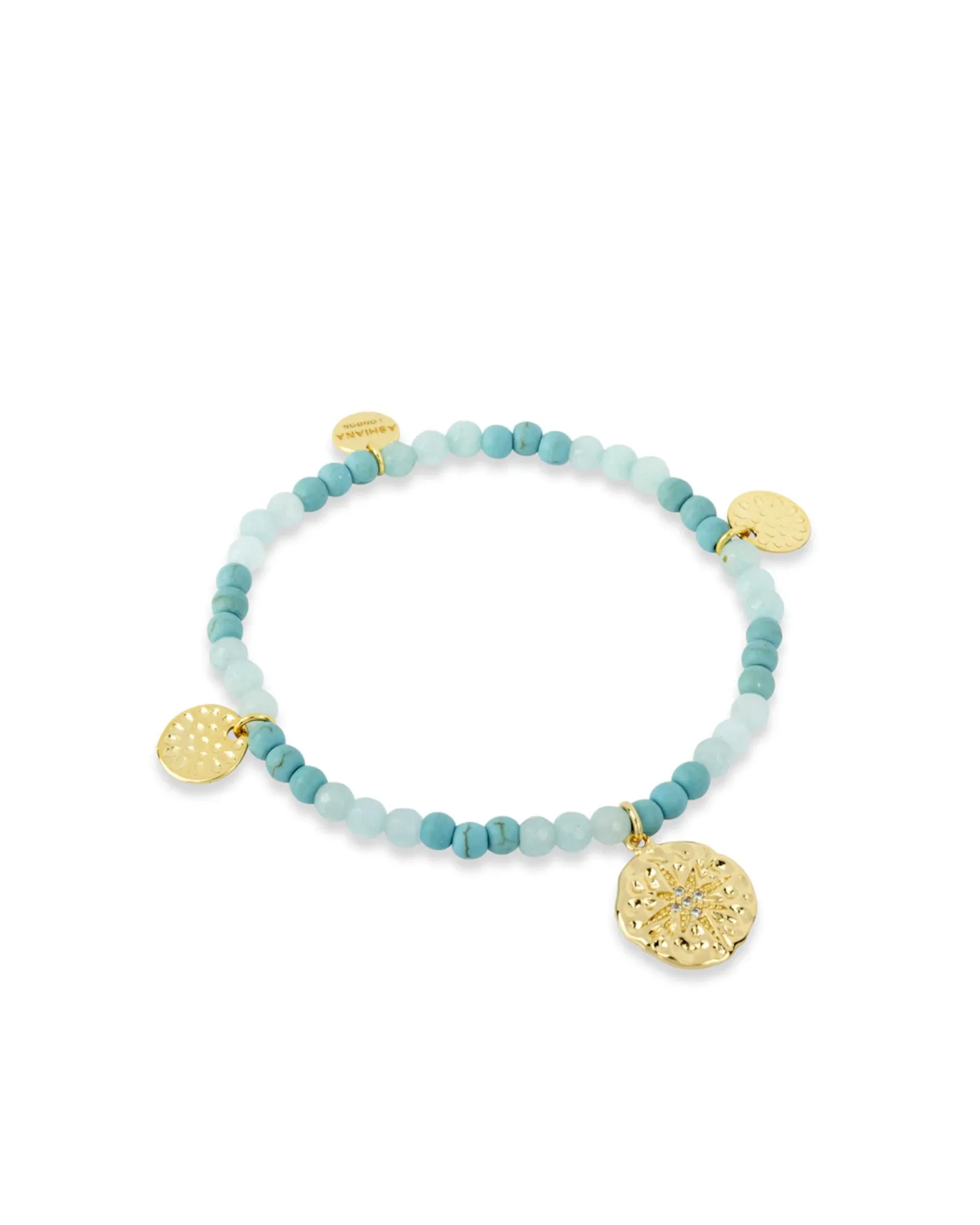Ashiana Roma Beaded Bracelet Light Blue
