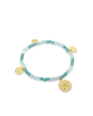 Ashiana Roma Beaded Bracelet Light Blue