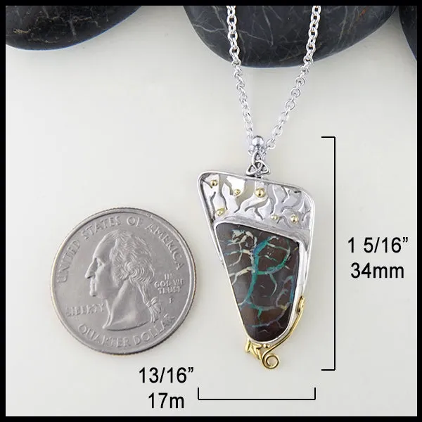 Australian Boulder Opal Pendant