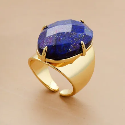 Bague de Sagesse en Lapis Lazuli : Un Gardien de l'Harmonie Émotionnelle et de l'Équilibre Intérieur
