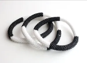 Black & White Roll On Bracelet