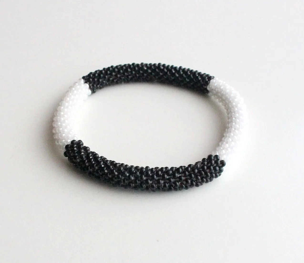Black & White Roll On Bracelet