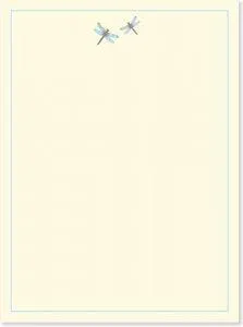Blue Dragonfly Stationery Set