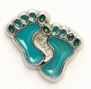 Blue Feet Locket Charm