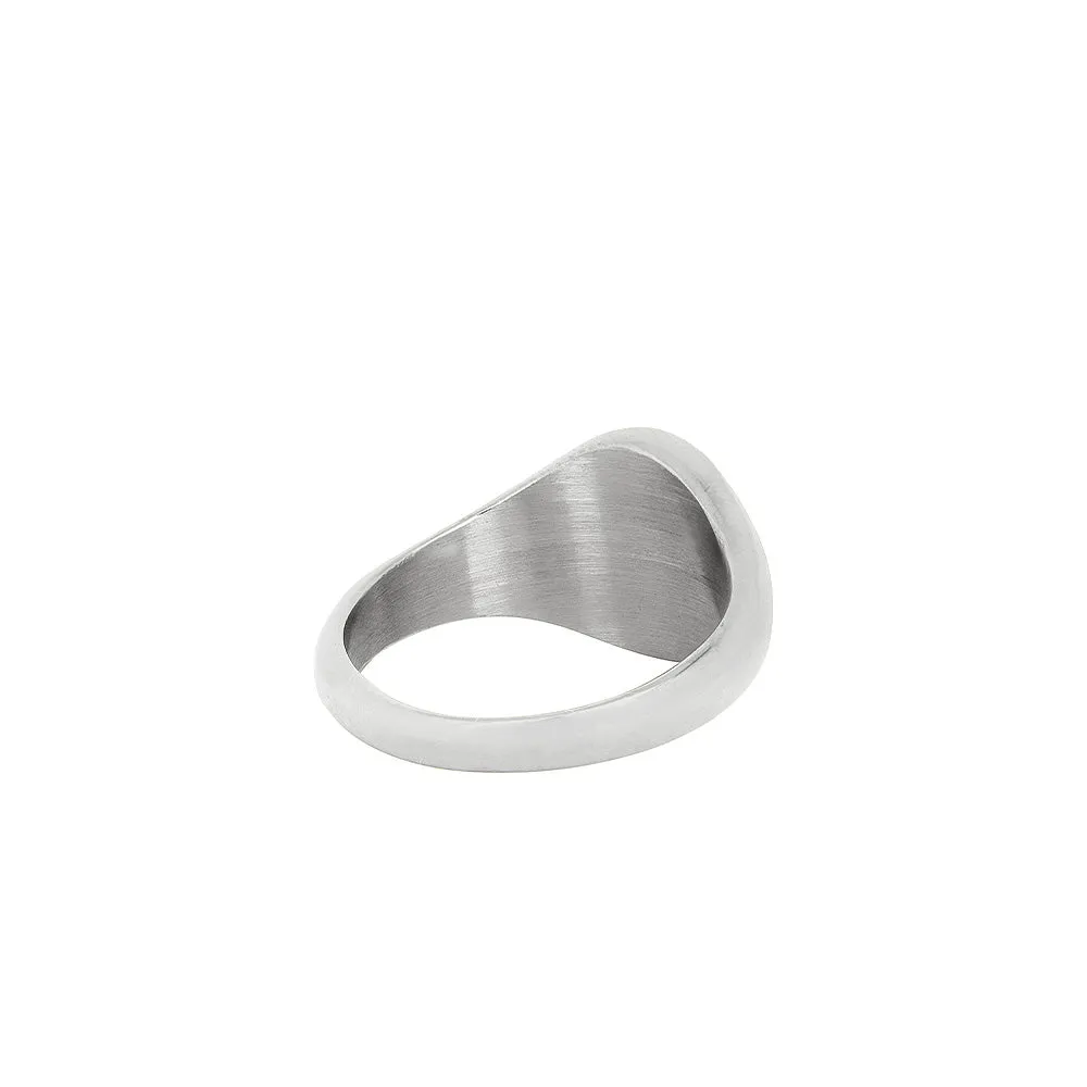 Blue Lapis Lazuli Signet Ring - Silver