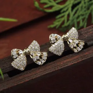 Bowknot Cubic Zirconia Korean Earring