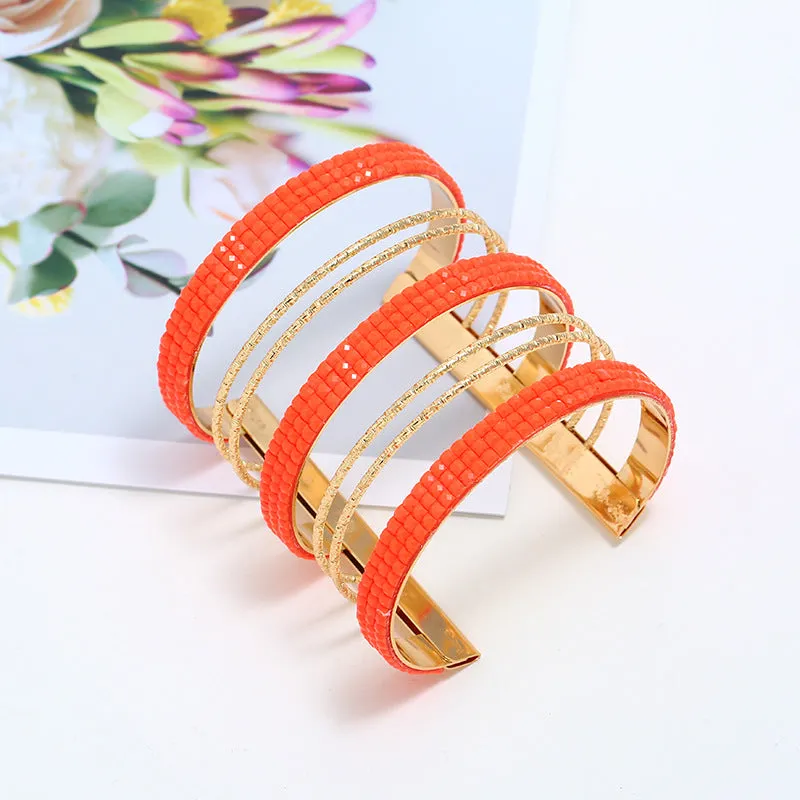 Bracelet Personality All-match Hot Diamond Wide Bracelet