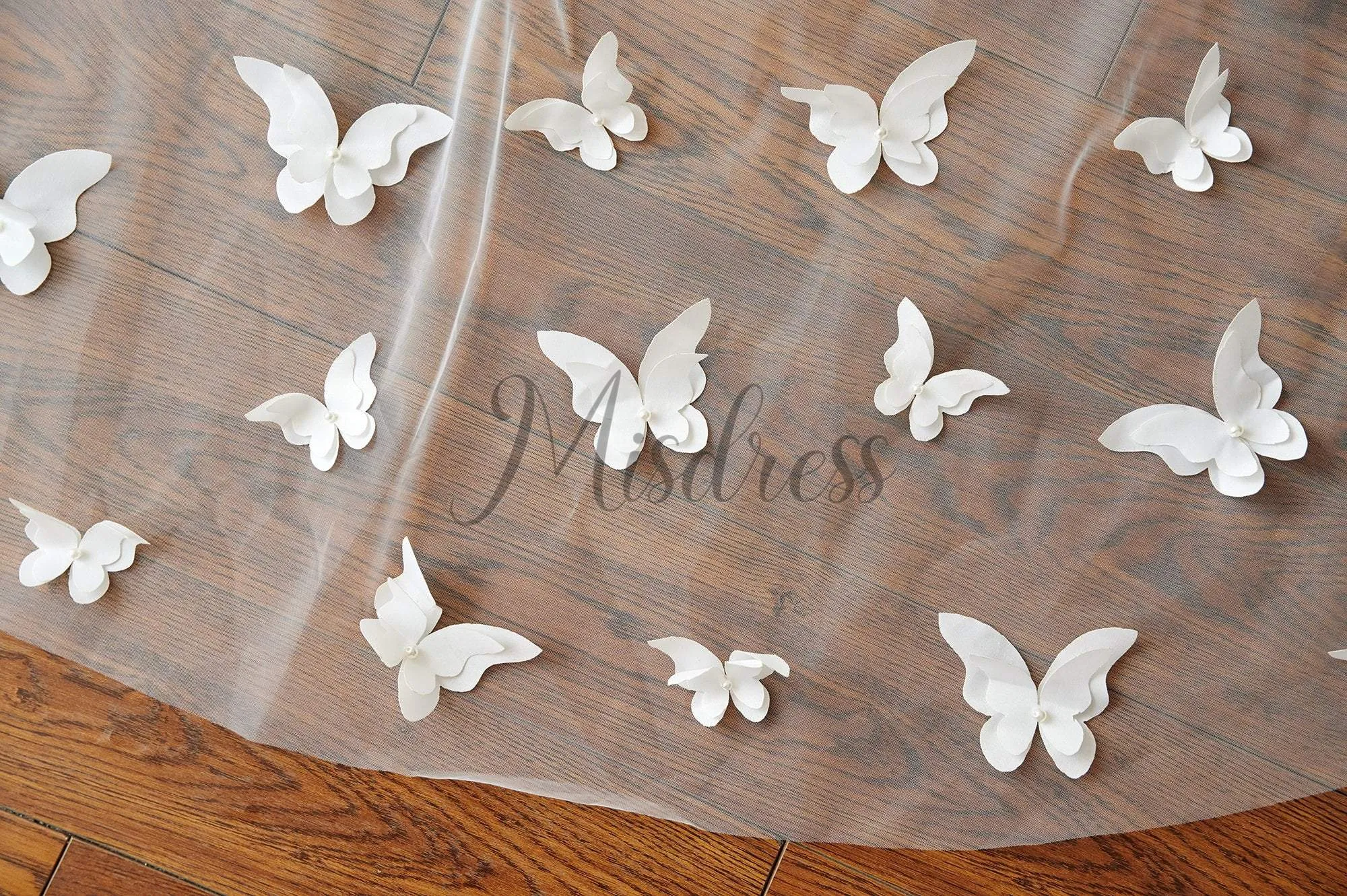 Butterfly 3M Long Cathedral Wedding Bridal Veil