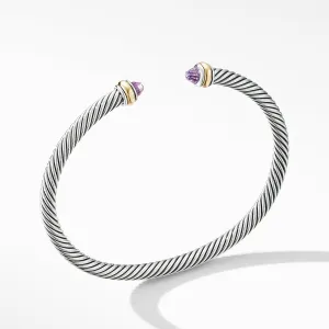 Cable Classic Bracelet with Amethyst and 18K Yellow Gold