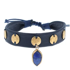 Chan Luu Lapis Pendant Leather Cuff