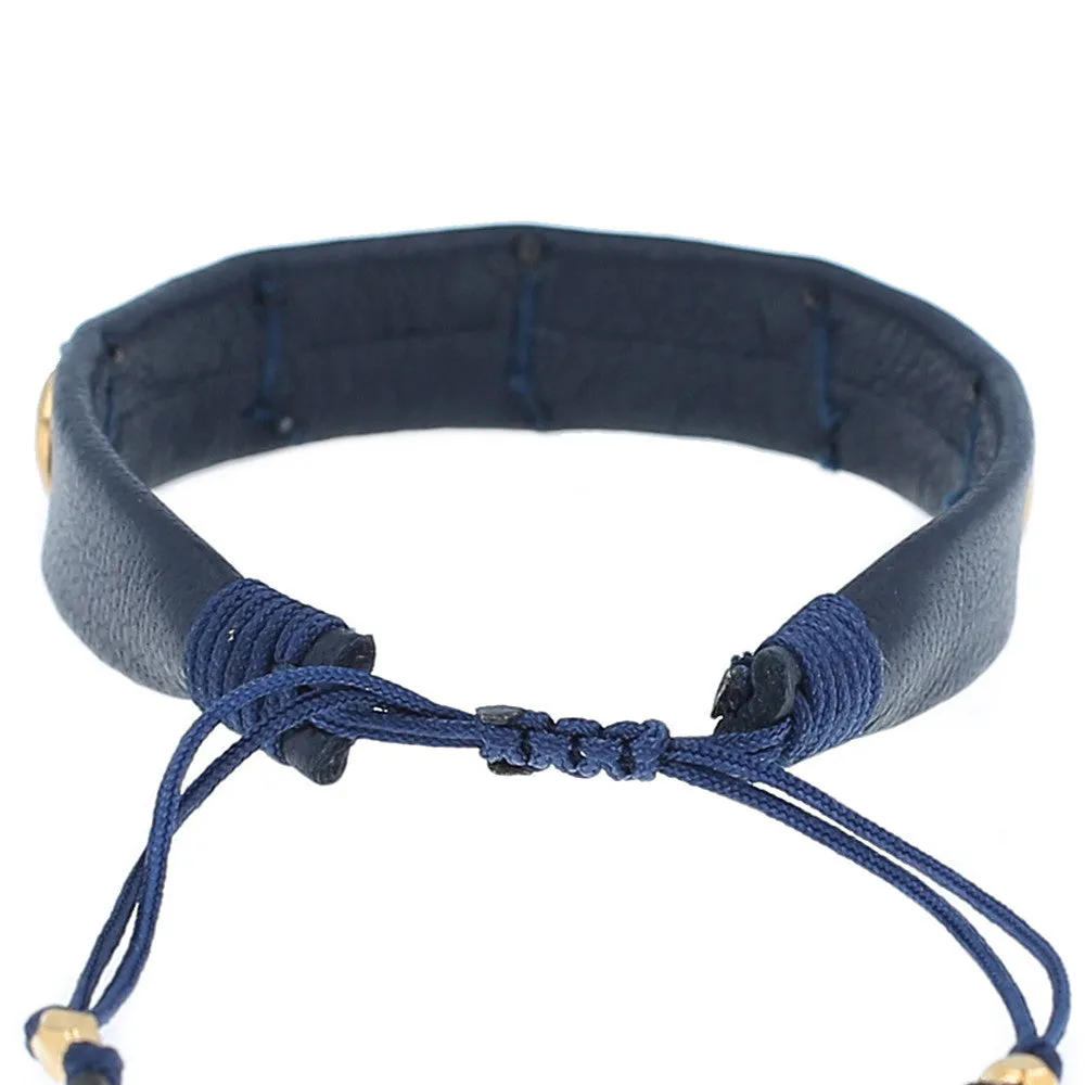 Chan Luu Lapis Pendant Leather Cuff