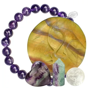 Clarity & Balance 5 Piece Crystal Set (Fluorite/Amethyst)