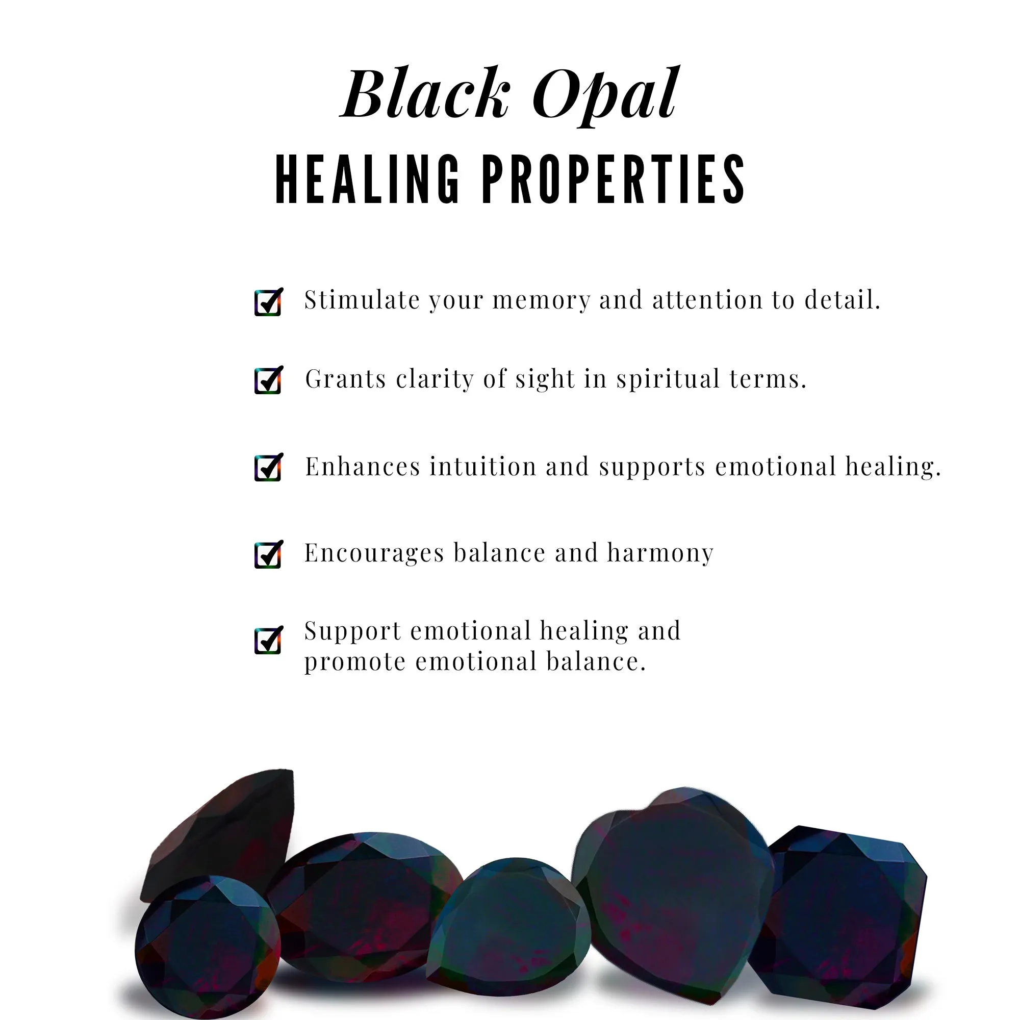 Classic Black Opal and Diamond Solitaire Engagement Ring