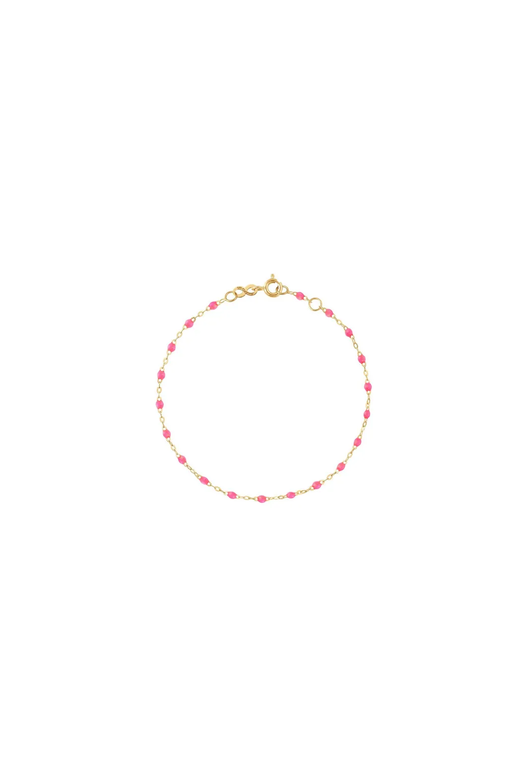 Classic Gigi Yellow Gold 6'7" Bracelet - Pink