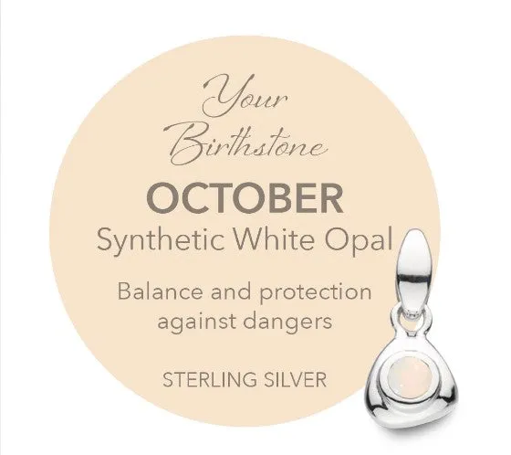 Coast October Birthstone Synthetic Opal Tag Necklace