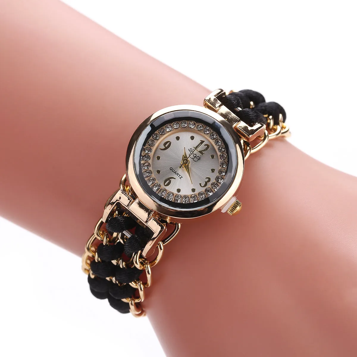 Creative Watch Women's Woven Telescopic Rope Brace Lace Bracelet Pieces